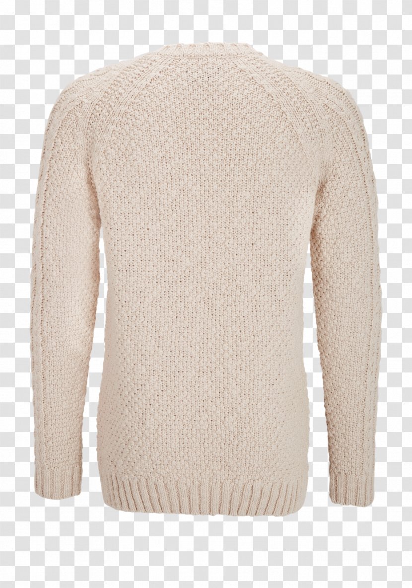 Cardigan Neck Beige Wool Transparent PNG