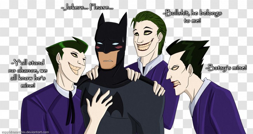 Joker Batman Comics Cartoon DeviantArt - Silhouette Transparent PNG