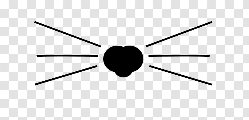 Point Angle - Black And White - Whiskers Transparent PNG