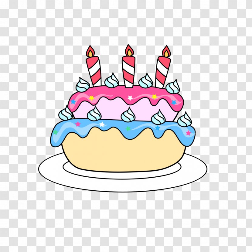 Birthday Cake Torte Wedding Sugar Decorating - Cartoon Transparent PNG