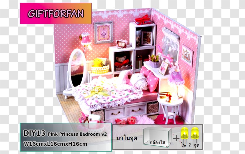Dollhouse Toy Furniture - Bedroom - พาสเทล Transparent PNG