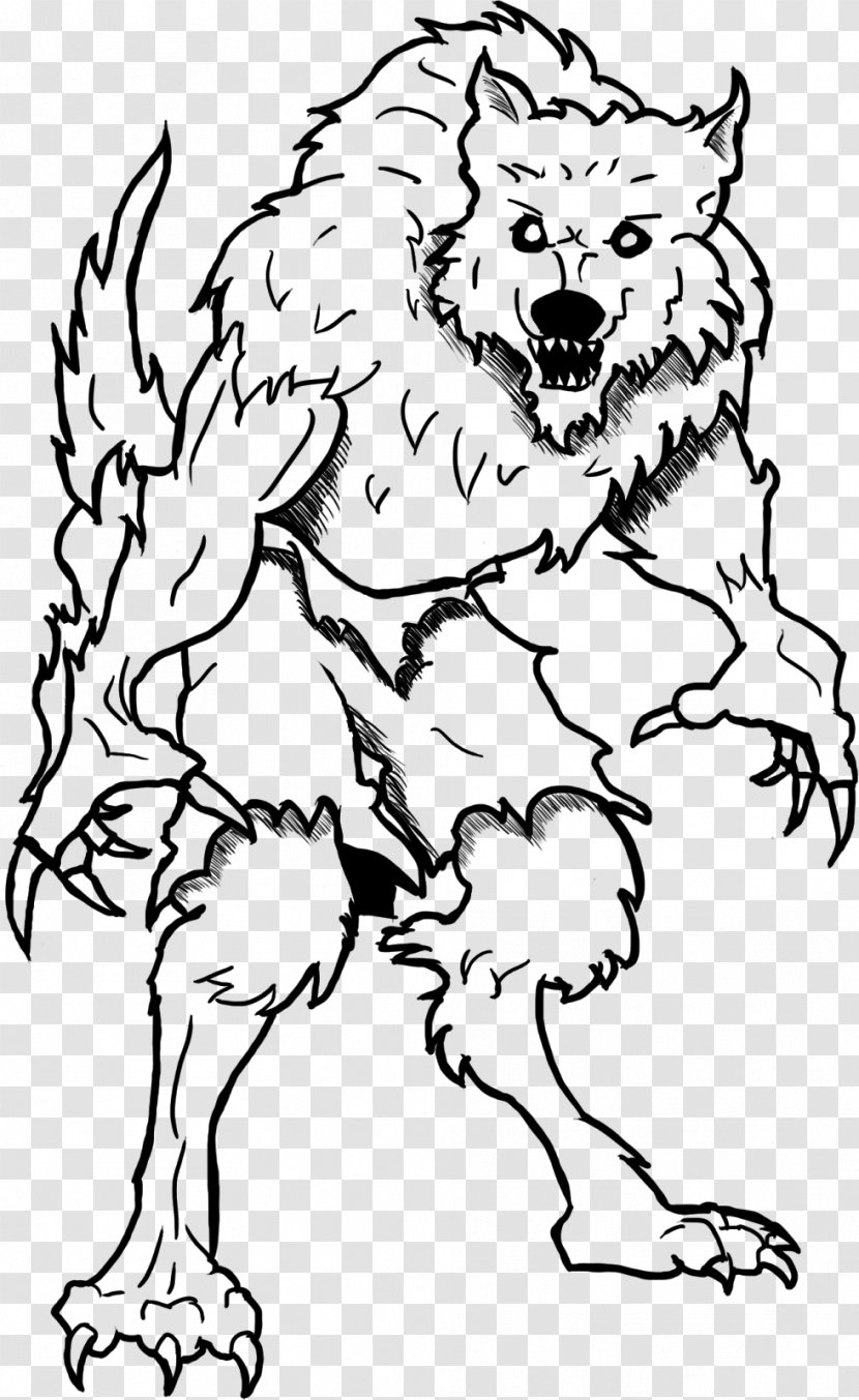 Coloring Book Werewolf Child Drawing Line Art Transparent PNG