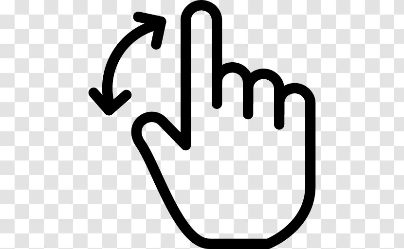 Finger Pointer - Black And White - Hand Transparent PNG