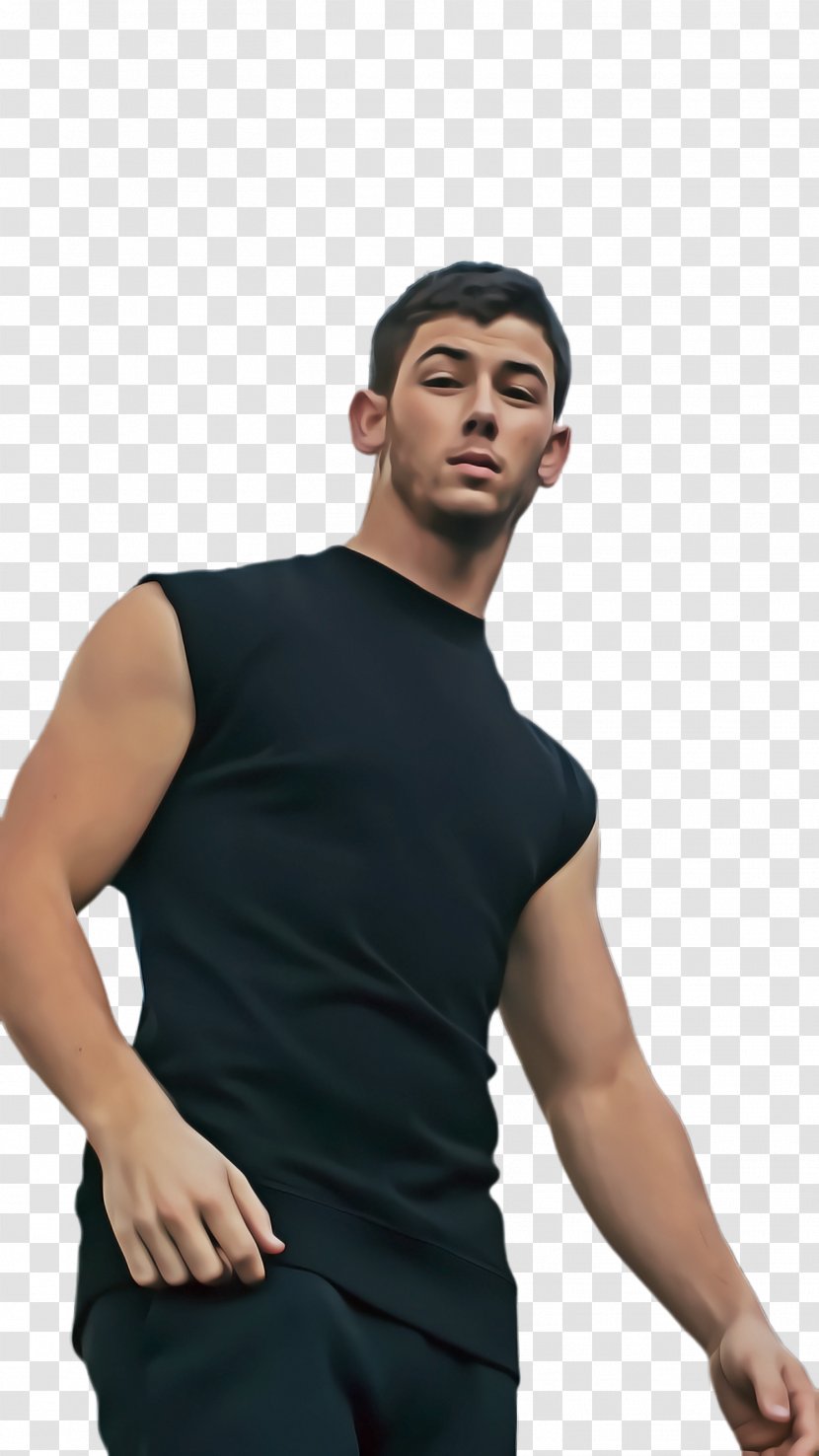 Clothing Black T-shirt Neck Arm - Tshirt - Muscle Sleeveless Shirt Transparent PNG