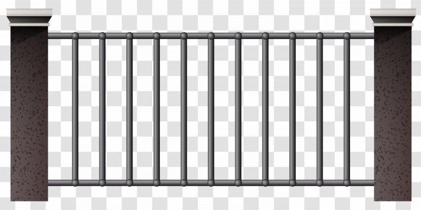 Picket Fence Iron Railing Clip Art - Handrail Transparent PNG