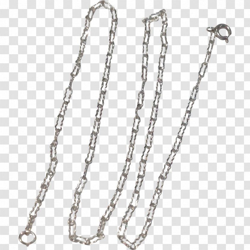 Chain Paper Clip Necklace Sterling Silver - Jewelry Design Transparent PNG