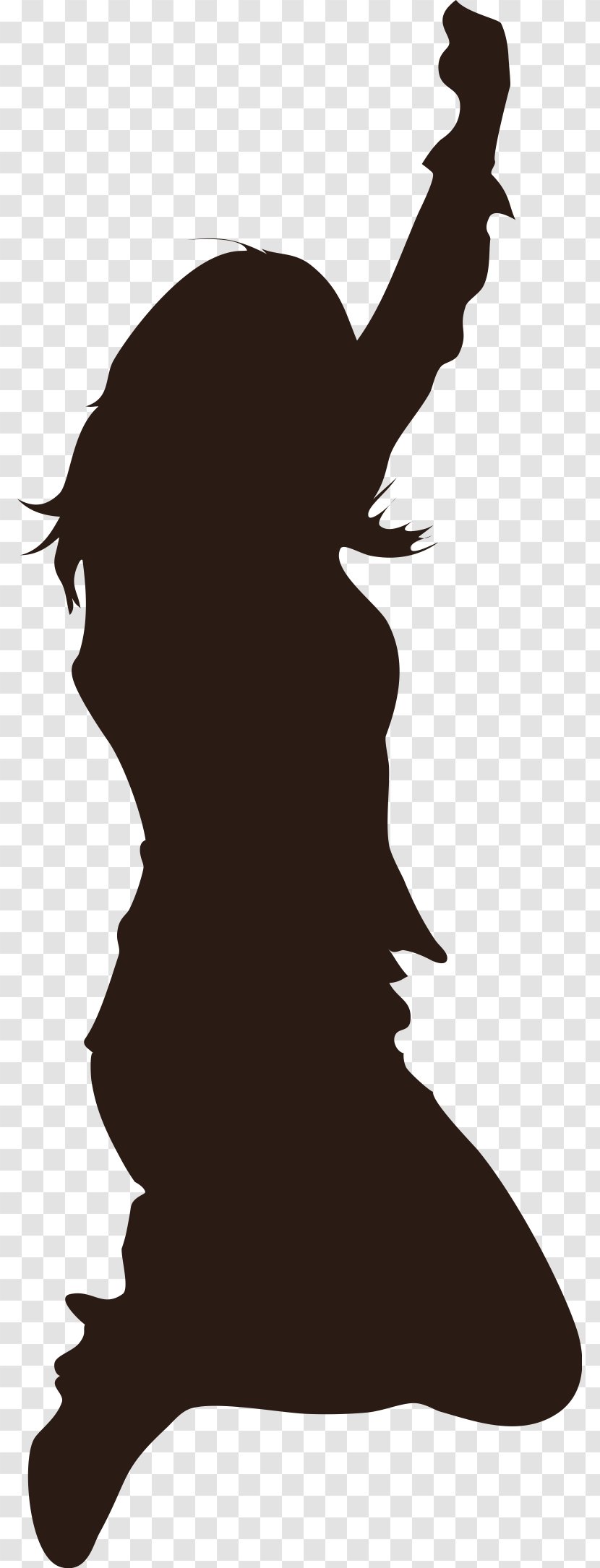 Silhouette Drawing Portrait Fit For You Exeter - Public Domain - Woman Jumping Transparent PNG