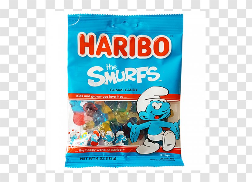 Gummi Candy Haribo The Smurfs Liquorice - Soft Sweets Transparent PNG