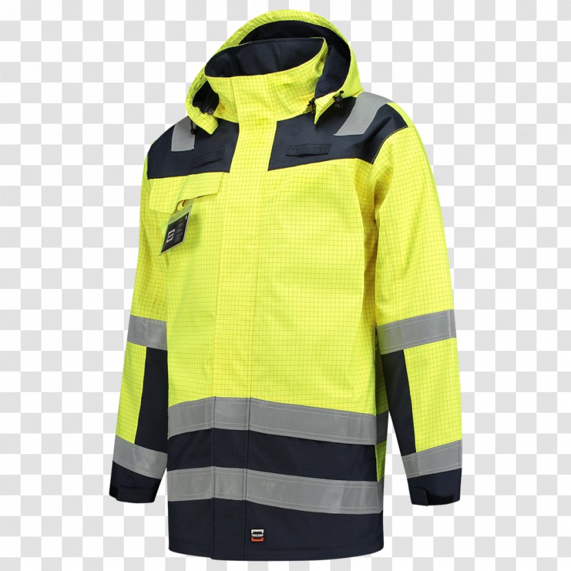 Hoodie Jacket Workwear Polar Fleece - Flame Retardant - Yellow Ink Transparent PNG