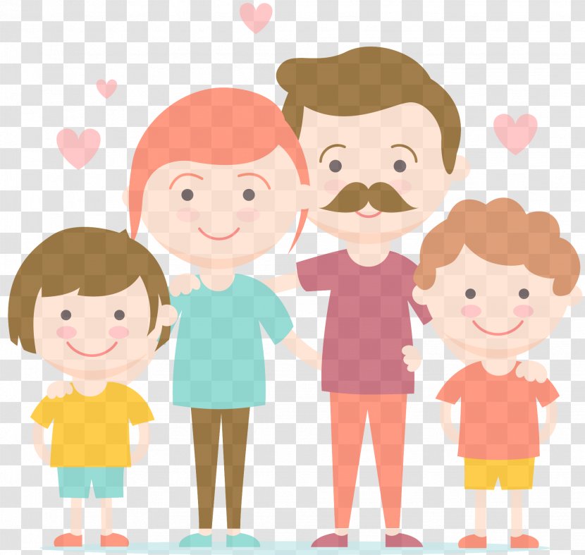 Cartoon People Child Male Friendship - Fun Interaction Transparent PNG