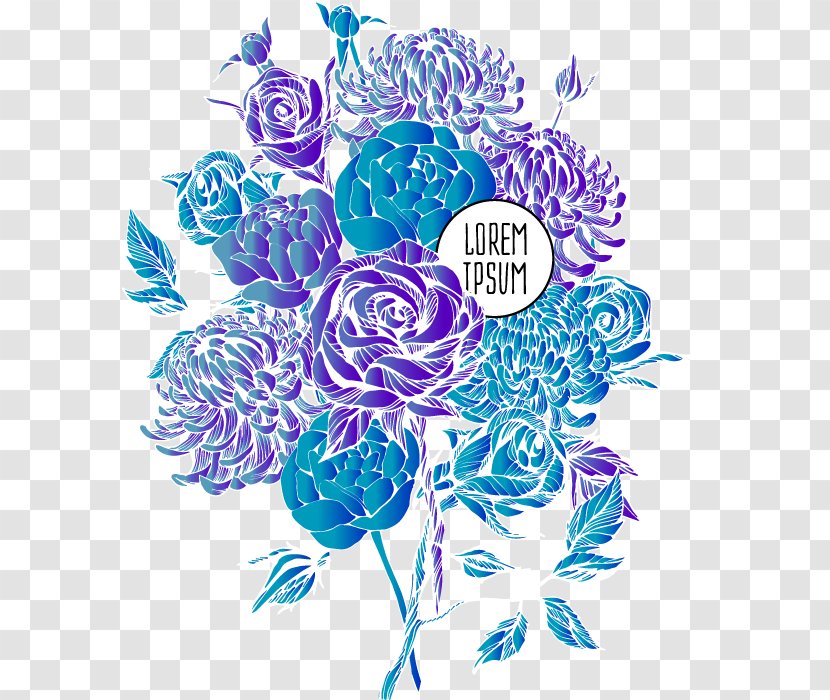 Blue Rose Flower Bouquet Ramo De Noiva - Color Negative Effect Of A Flowers Transparent PNG