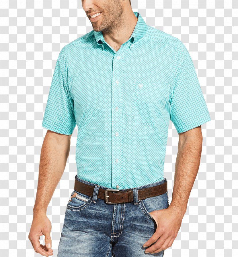 Dress Shirt T-shirt Collar Sleeve Neck - Electric Blue Transparent PNG