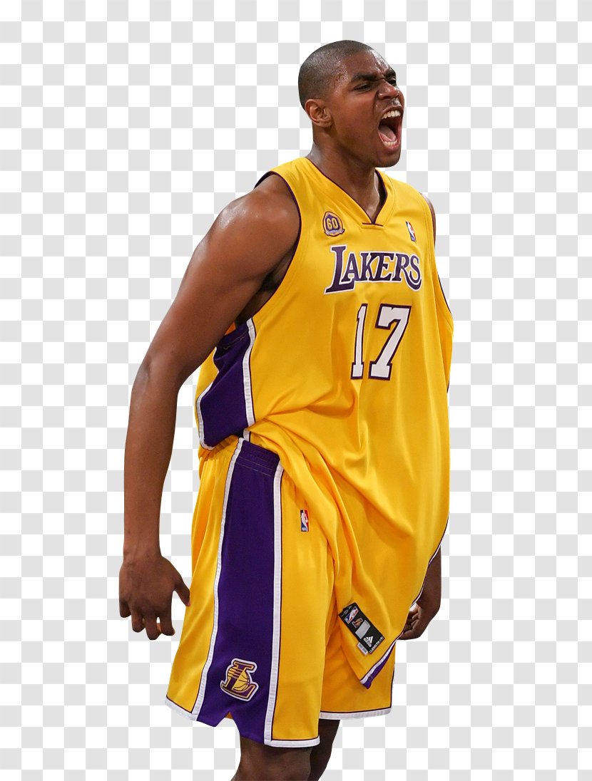 Andrew Bynum Los Angeles Lakers Detroit Pistons Jersey Basketball - Player Transparent PNG