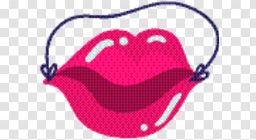 Love Background Heart - Lip - Magenta Smile Transparent PNG