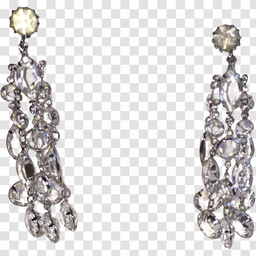 Earring Body Jewellery Bling-bling Silver - Earrings Transparent PNG