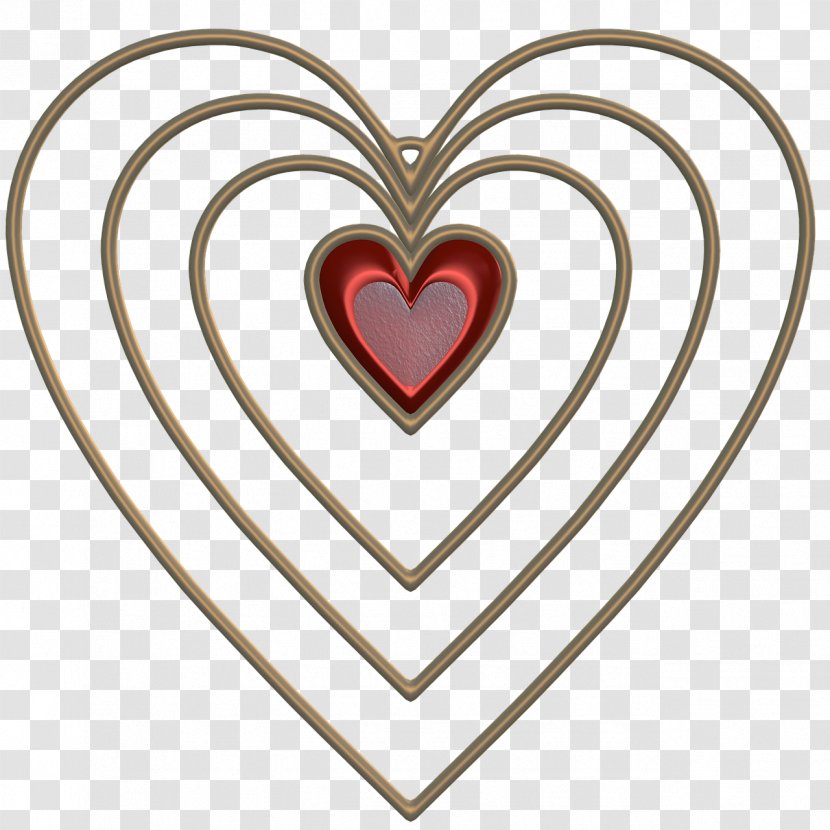 Valentine's Day Jewellery Heart - Cartoon - Golden Transparent PNG