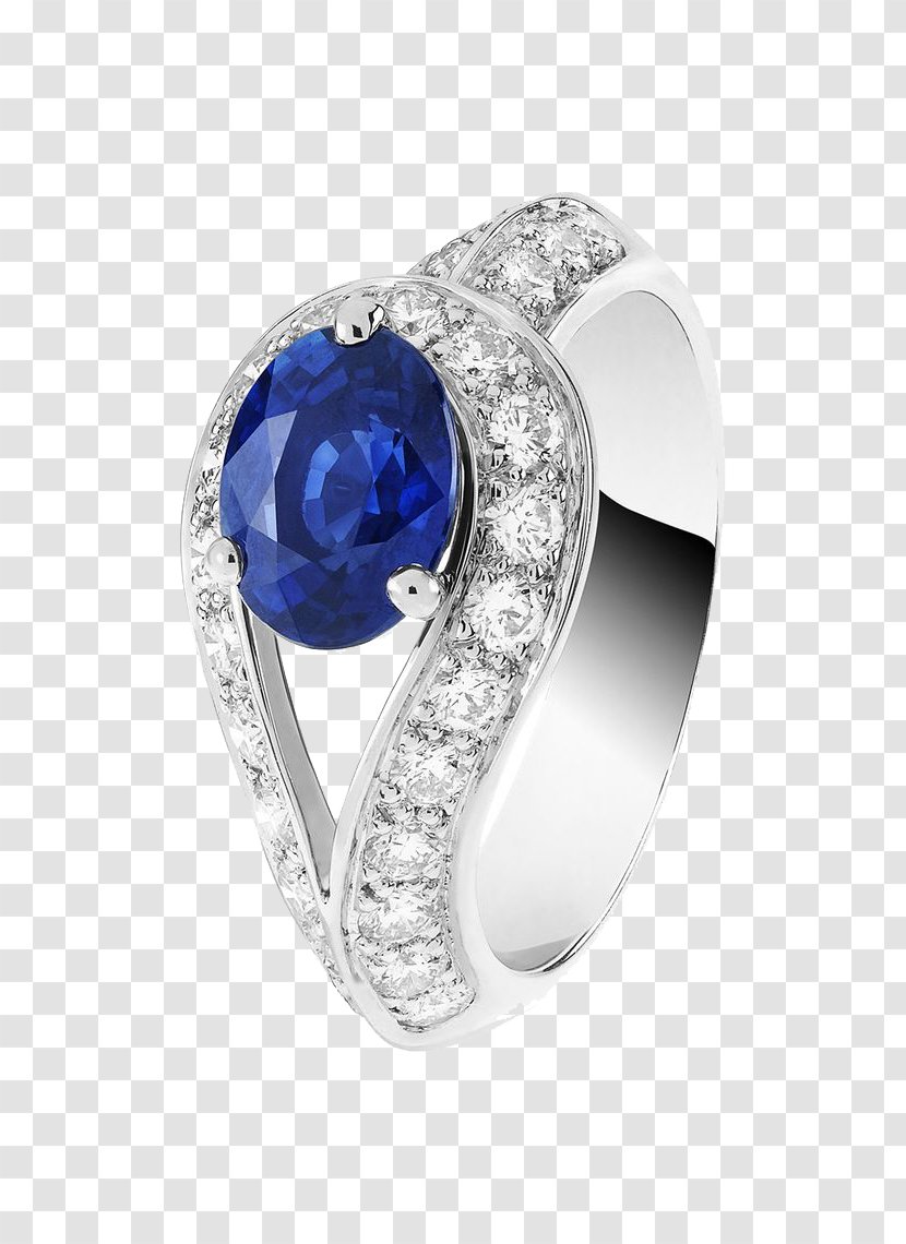 Van Cleef & Arpels Ring Solitaire Jewellery Sapphire - Pearl - Product Physical Single Diamond Pieces Surround Transparent PNG