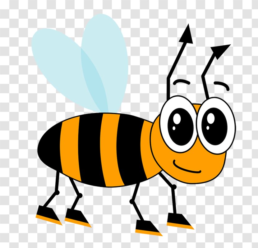 Honey Bee Cartoon Line Clip Art - Beak Transparent PNG