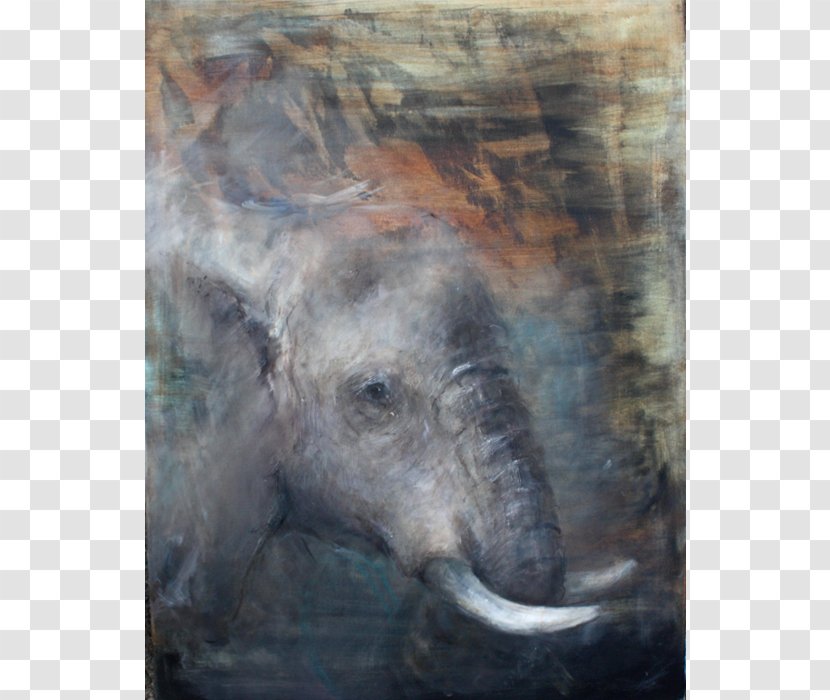Indian Elephant African Painting Wildlife Transparent PNG