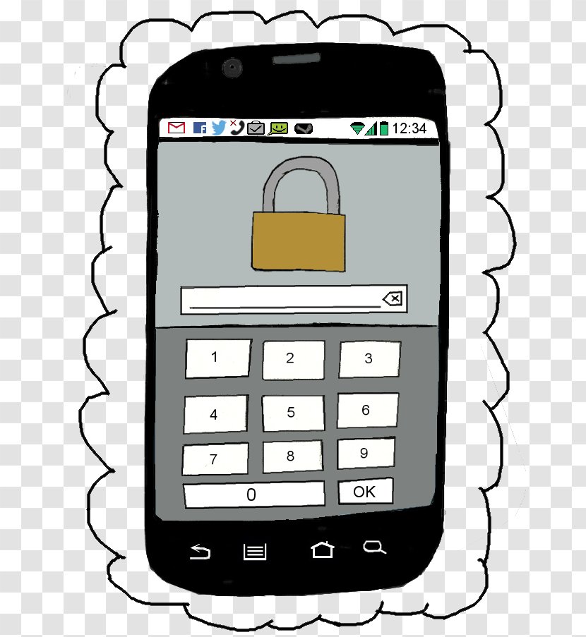 Feature Phone Mobile Accessories Numeric Keypads Calculator - Text Transparent PNG