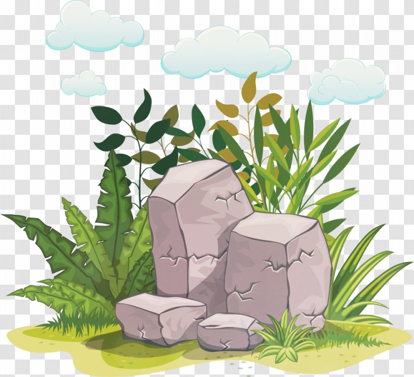 Drawing Photography Illustration - Flowerpot - Vector Hand-painted Stones Transparent PNG