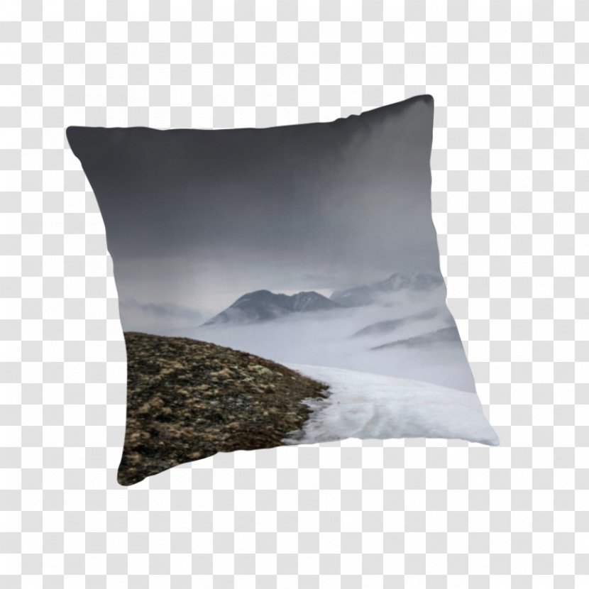 Throw Pillows Cushion Snowy Mountains Landscape - Mountain - Fog Transparent PNG