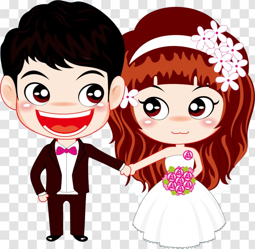 Couple Cartoon Marriage Clip Art - Silhouette - Wedding Marionette Transparent PNG