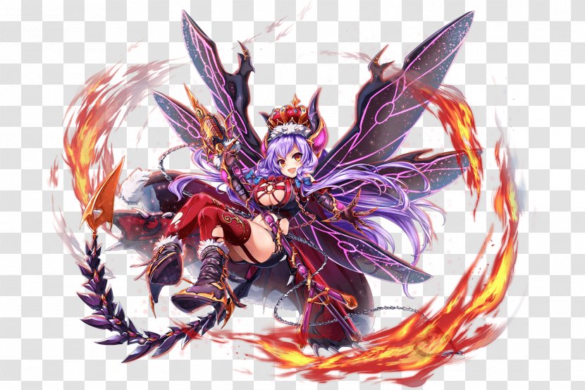 Beelzebub Kamihime Project Game Demon Flame - Frame - Wings Transparent PNG