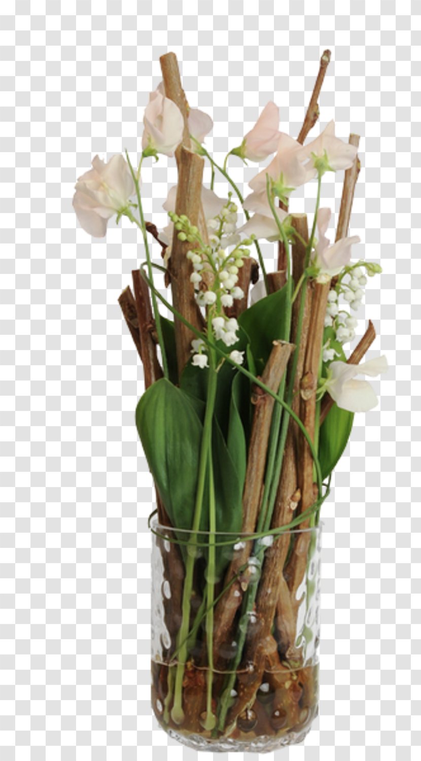 Floral Design Lily Of The Valley Cut Flowers Vase - May Transparent PNG