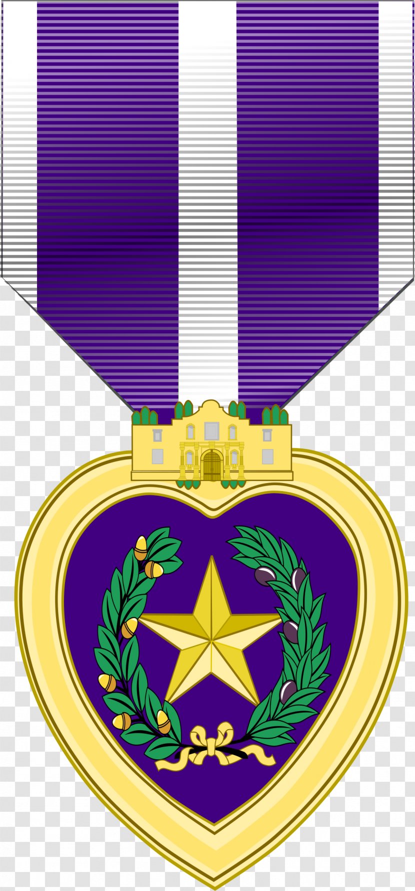 Texas Military Forces Purple Heart Medal Transparent PNG