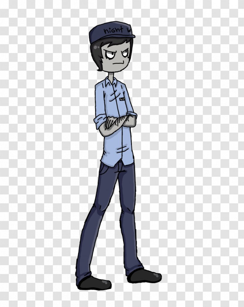Male Long Hair Five Nights At Freddy's Headgear - Silhouette - Mike Transparent PNG