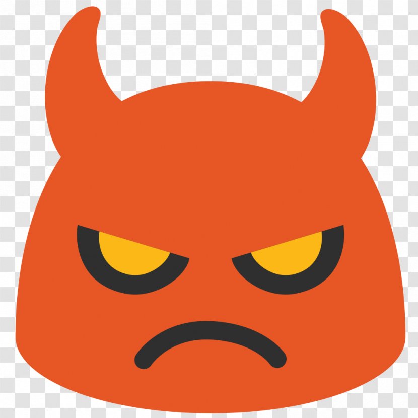 T-shirt Emoji Devil Angry Face Sticker - Snout - Evil Transparent PNG