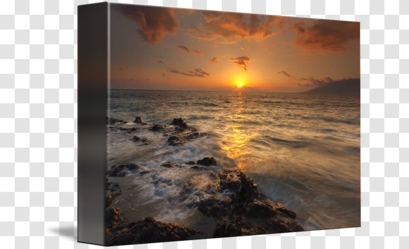 Gallery Wrap Shore Sky Sunrise Horizon - Red Transparent PNG
