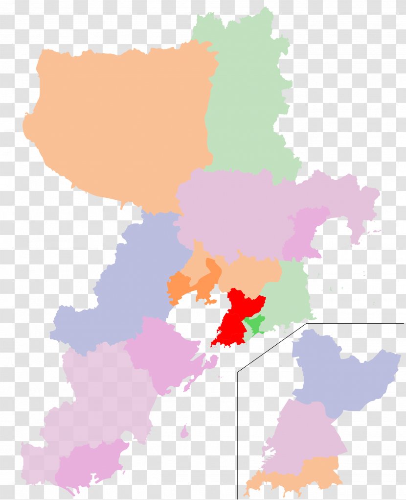 Map Shinan District Administrative Division Siege Of Tsingtao Political Transparent PNG
