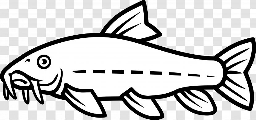 Catfish Drawing Clip Art - Monochrome Photography - Fishing Pole Transparent PNG