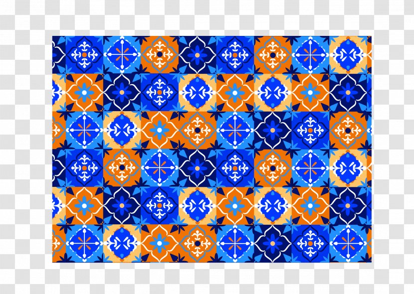 Brocade Pottery Blue Pattern - Embroidery - And Orange Transparent PNG