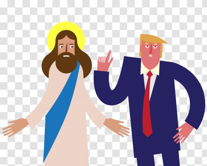 Animation Depiction Of Jesus Television Special God Prayer - Conversation - Trump Cartoon Transparent PNG