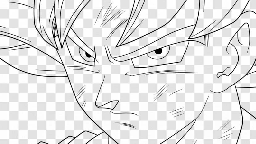 Goku Vegeta Line Art Frieza Super Saiyan - Flower Transparent PNG