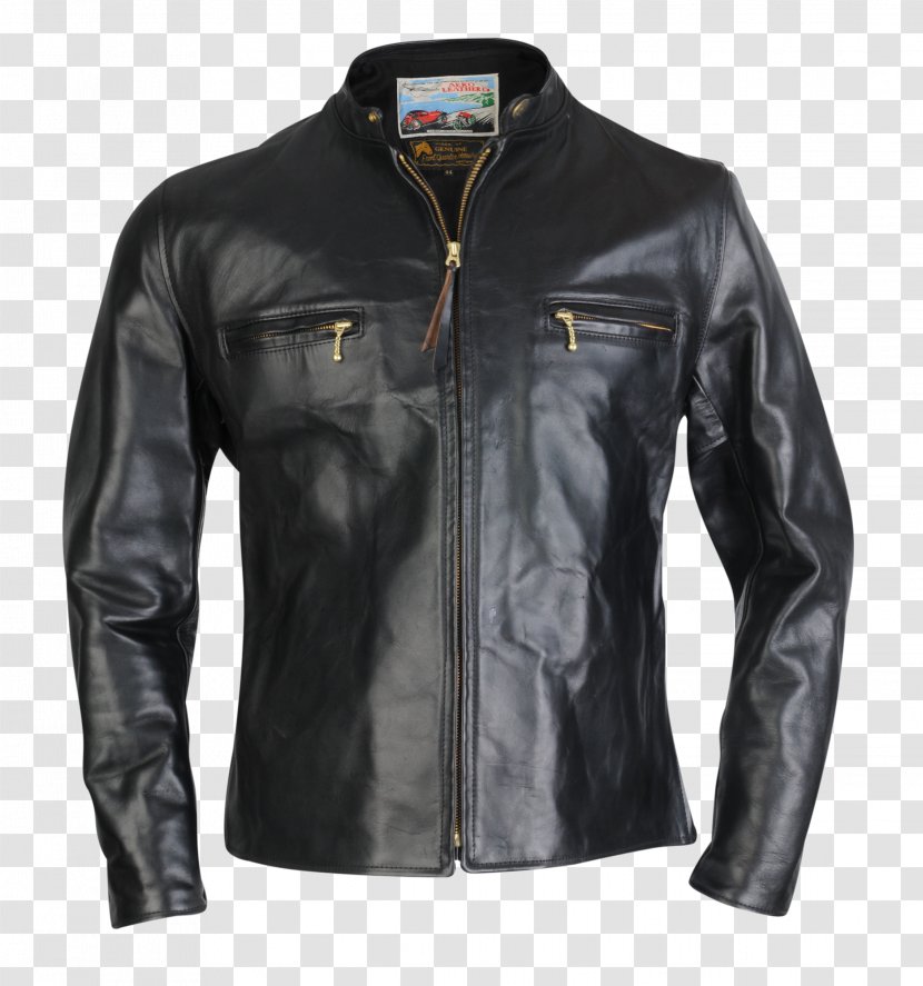 Leather Jacket Café Racer Cafe Aero Clothing Ltd - Textile Transparent PNG