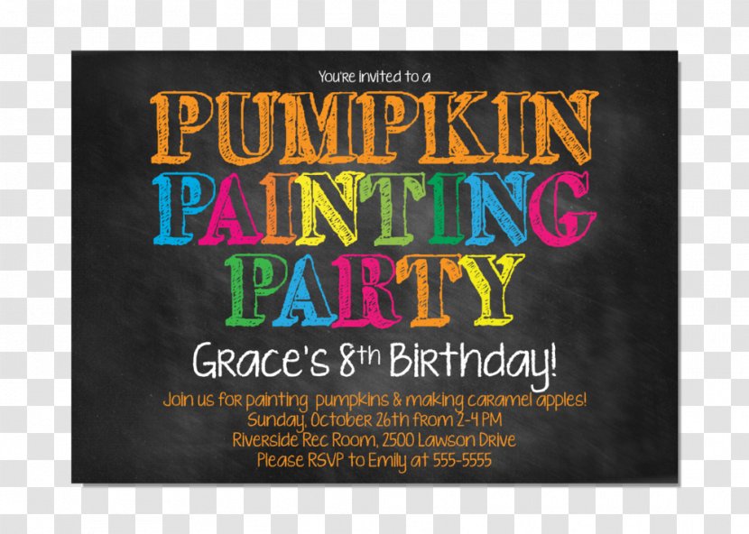 Wedding Invitation Birthday Party Painting Convite - Watercolor Pumpkin Transparent PNG