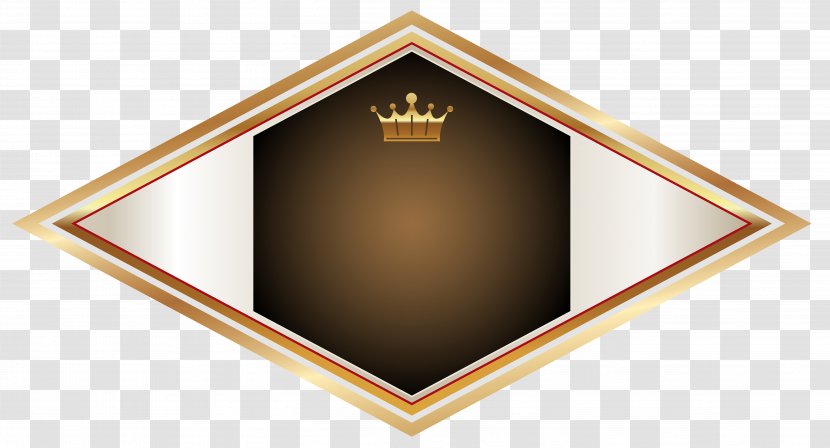 Brand Brown Pattern - Bitmap - Gold And Label With Crown Clipart Image Transparent PNG
