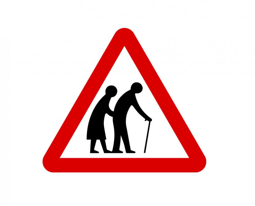 Road Signs In Singapore The Highway Code Traffic Sign Warning - Driving Test - Elderly People Pictures Transparent PNG