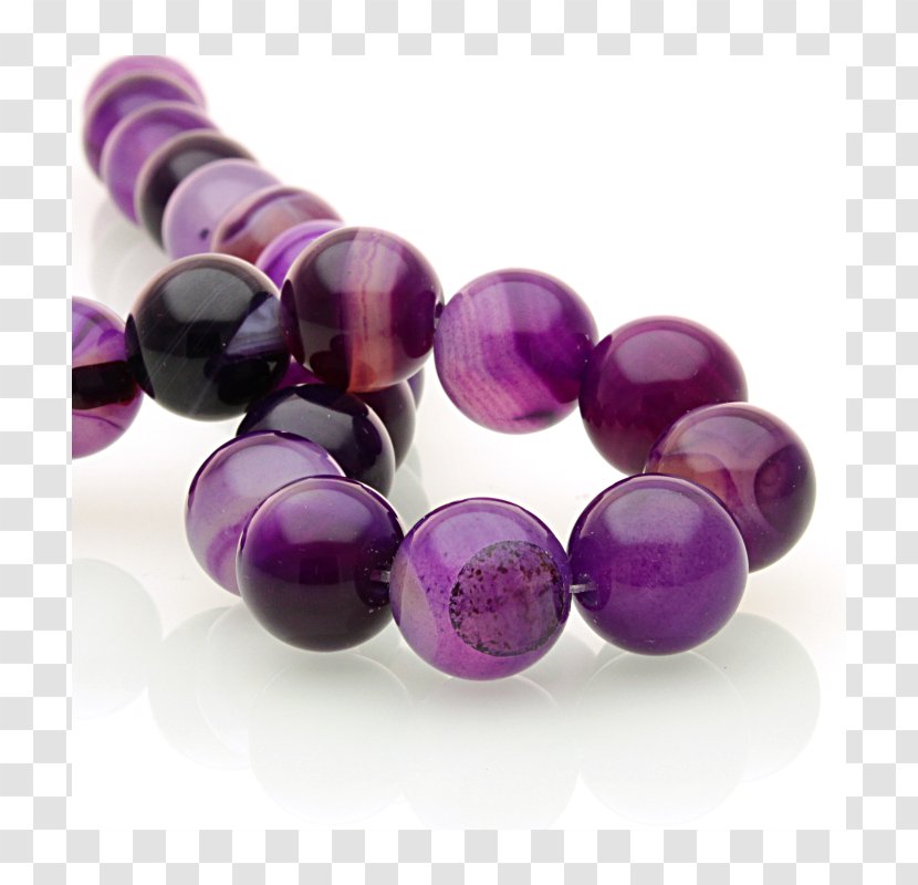 Amethyst Agate Purple Bead Gemstone - Dye Transparent PNG