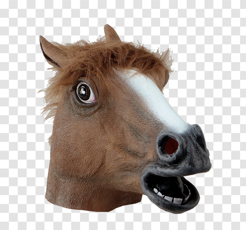 Horse Head Mask Costume - Fur Transparent PNG