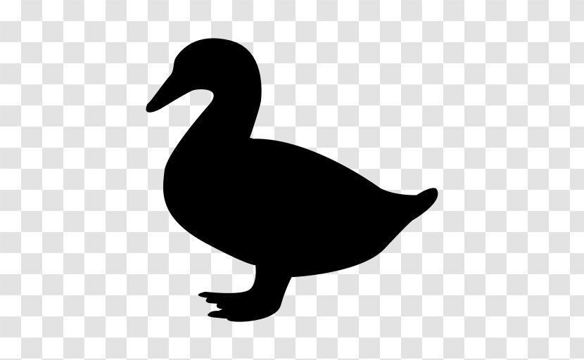 Duck Vector Graphics Goose Clip Art Silhouette - Water Bird - Outline Black Transparent PNG