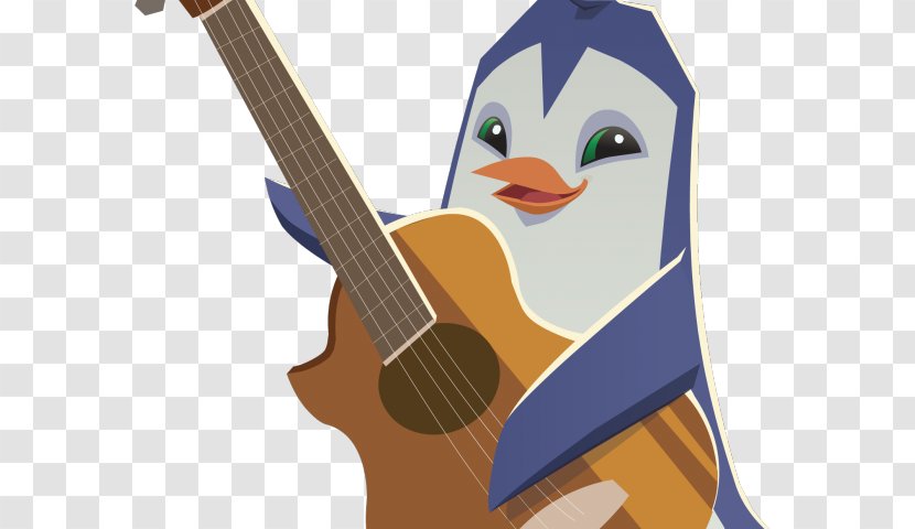 Penguin Cartoon - String Instrument - Animation Acoustic Guitar Transparent PNG