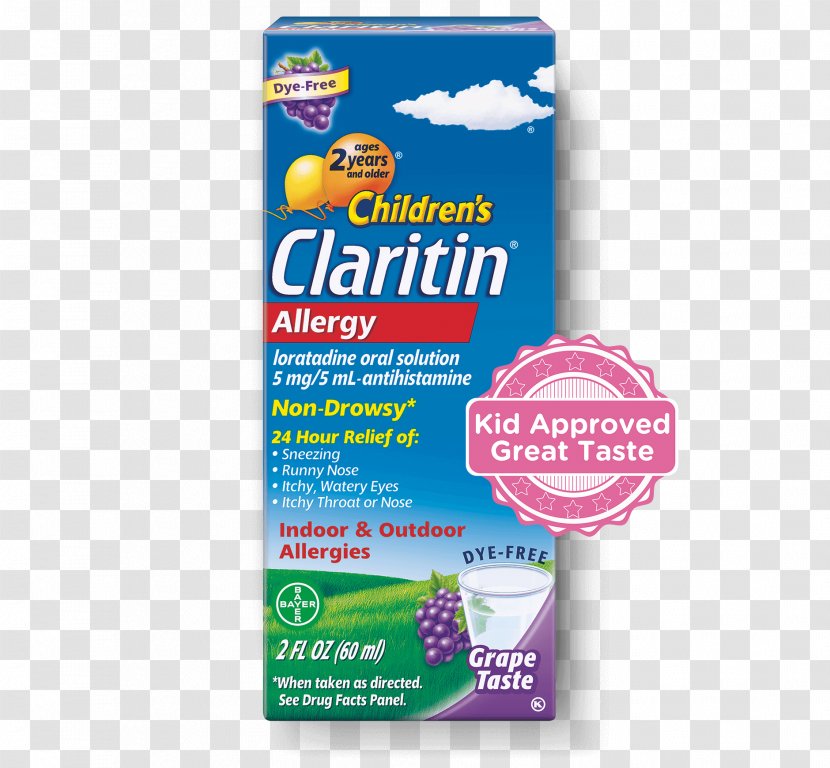 Loratadine Children's Claritin Allergy Dose - Oral Administration - Child Transparent PNG