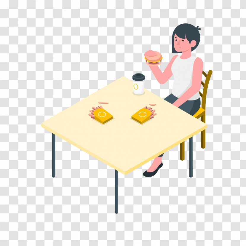 Table Chair Cartoon Entertainment Drawing Transparent PNG