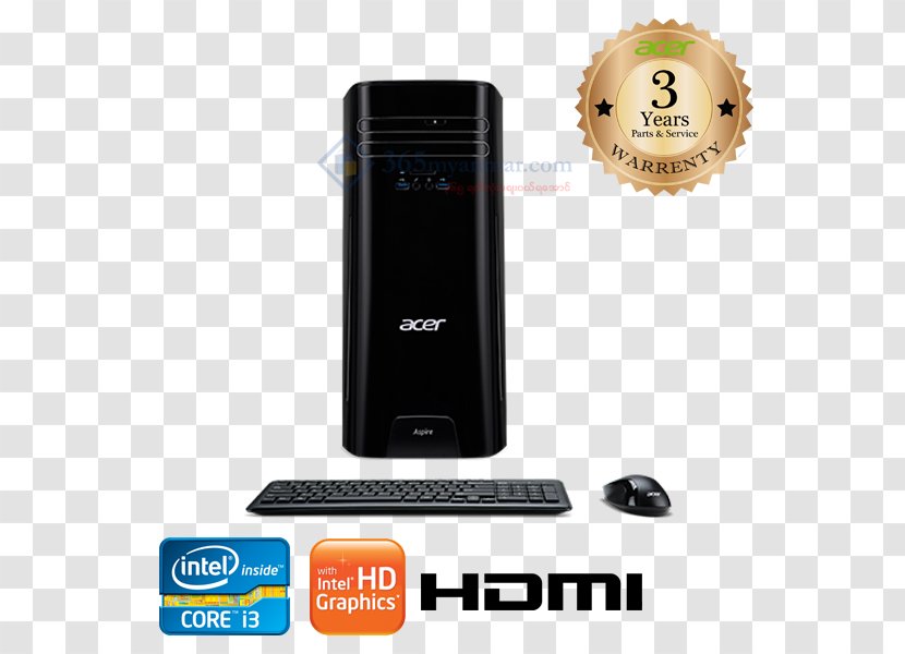 Acer Aspire Desktop Computers RAM Hard Drives - Tc780 - Computer Transparent PNG