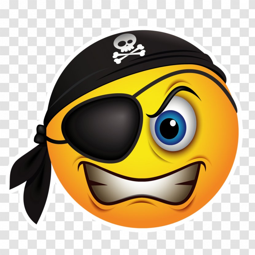 Emoticon Smiley Piracy Emoji Clip Art - Sunglasses - Pirate Transparent PNG